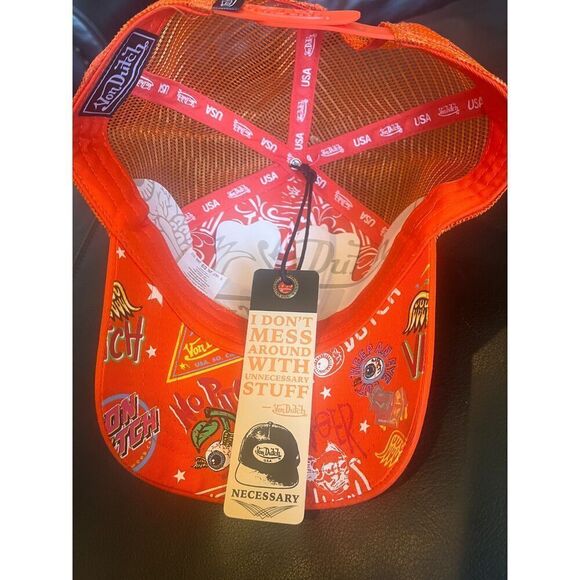VonDutch Orange Jax Trucker Hat - Picture 9 of 9